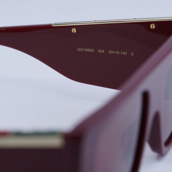 ?️ New Gucci GG1888S 004 Sunglasses - Burgundy Frame, Red Lenses main image 5